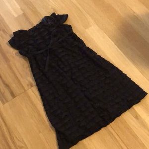 Black ruffled dress